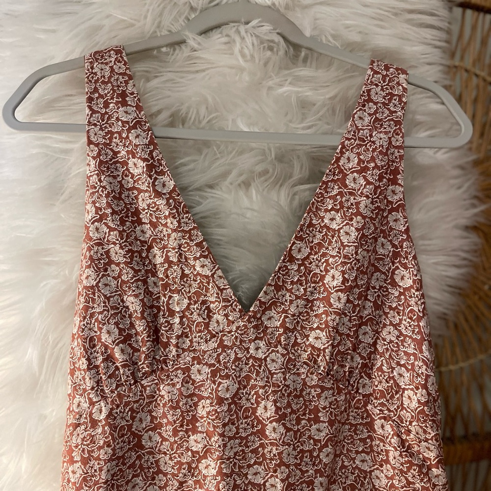 Rhythm Women’s Carmella Floral Print V-Neck Sleeveless Mini Dress A-Line Retro - Picture 6 of 14